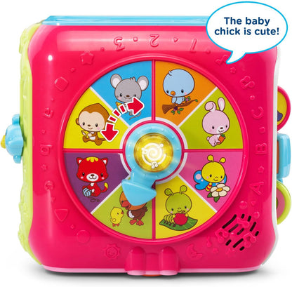 VTech Sort & Discover Activity Cube Interactive Learning Toy with Shape Sorter, Lights, Sounds & Music | Pink