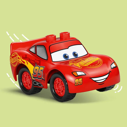LEGO DUPLO 10456 Disney and Pixar McQueen's Visit to Doc's Garage - incl. a Race Car Toy for Toddlers, Car Wash Tools & Accessories - Gift for 2+ Year Old Boys & Girls