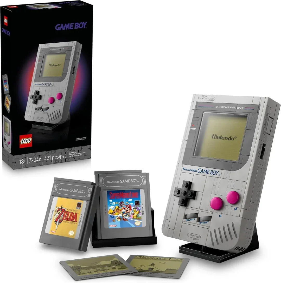 LEGO 72046 Game Boy Building Set for Adults | Retro Nintendo Collectible Model with The Legend of Zelda & Super Mario Game Paks (421 Pieces)