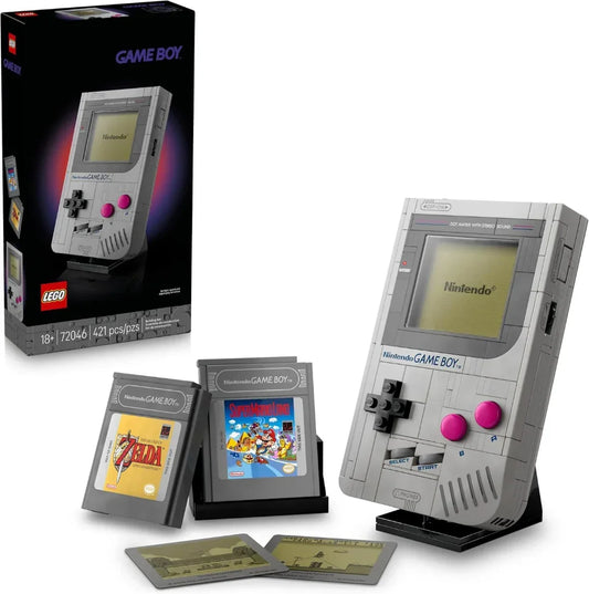 LEGO 72046 Game Boy Building Set for Adults | Retro Nintendo Collectible Model with The Legend of Zelda & Super Mario Game Paks (421 Pieces)