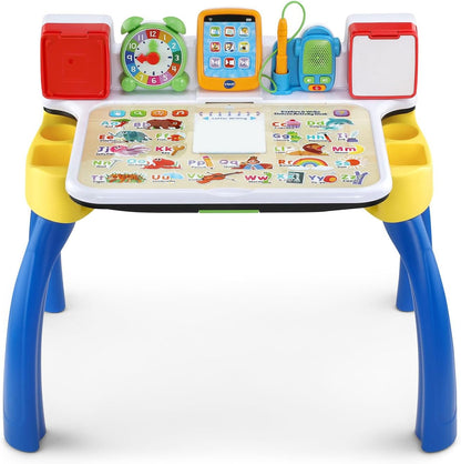 VTech Explore & Write Deluxe Activity Desk Interactive Learning Table with Stool & Stylus | Educational Toy for Kids