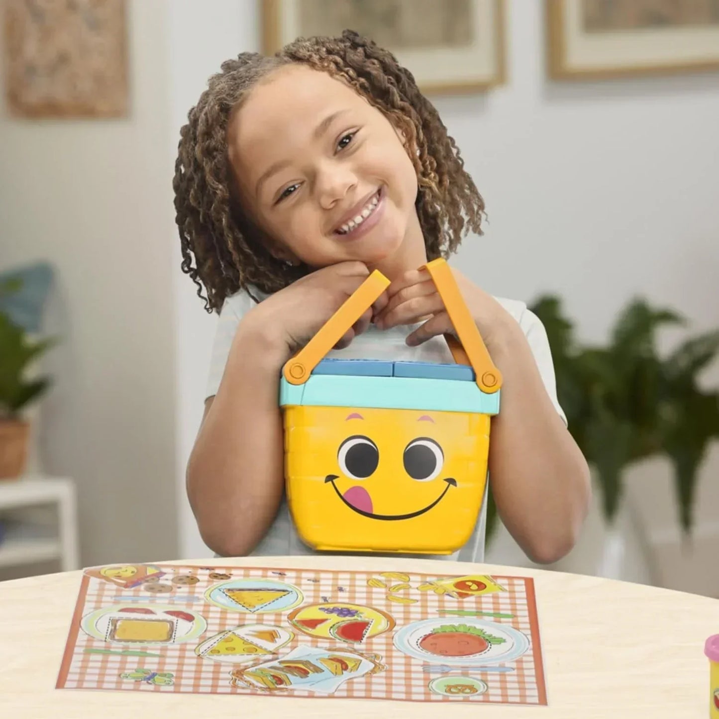Play-Doh Picnic Basket Playset – 12-Piece Creative Food-Making Kit with 6 Colors - Jaiman Toys