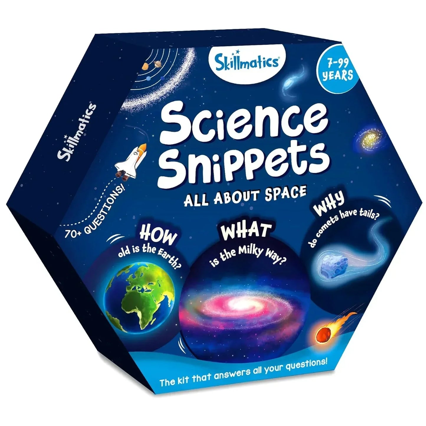 Skillmatics Flash Cards - Science Snippets Space, Learning Resources & Educational Toys for Boys & Girls, Gifts for Ages 7, 8, 9 & Up, 70+ Cards - Jaiman Toys