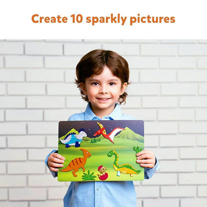 Skillmatics Art & Craft Activity - Foil Fun Dinosaurs, No Mess Art for Kids, Craft Kits & Supplies, DIY Creative Activity, Christmas Gifts for Boys & Girls Ages 4, 5, 6, 7, 8, 9, Travel Toys - Jaiman Toys