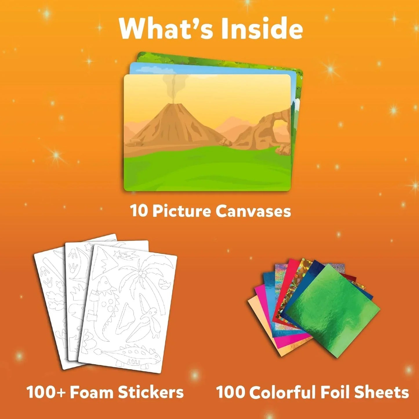 Skillmatics Art & Craft Activity - Foil Fun Dinosaurs, No Mess Art for Kids, Craft Kits & Supplies, DIY Creative Activity, Christmas Gifts for Boys & Girls Ages 4, 5, 6, 7, 8, 9, Travel Toys - Jaiman Toys