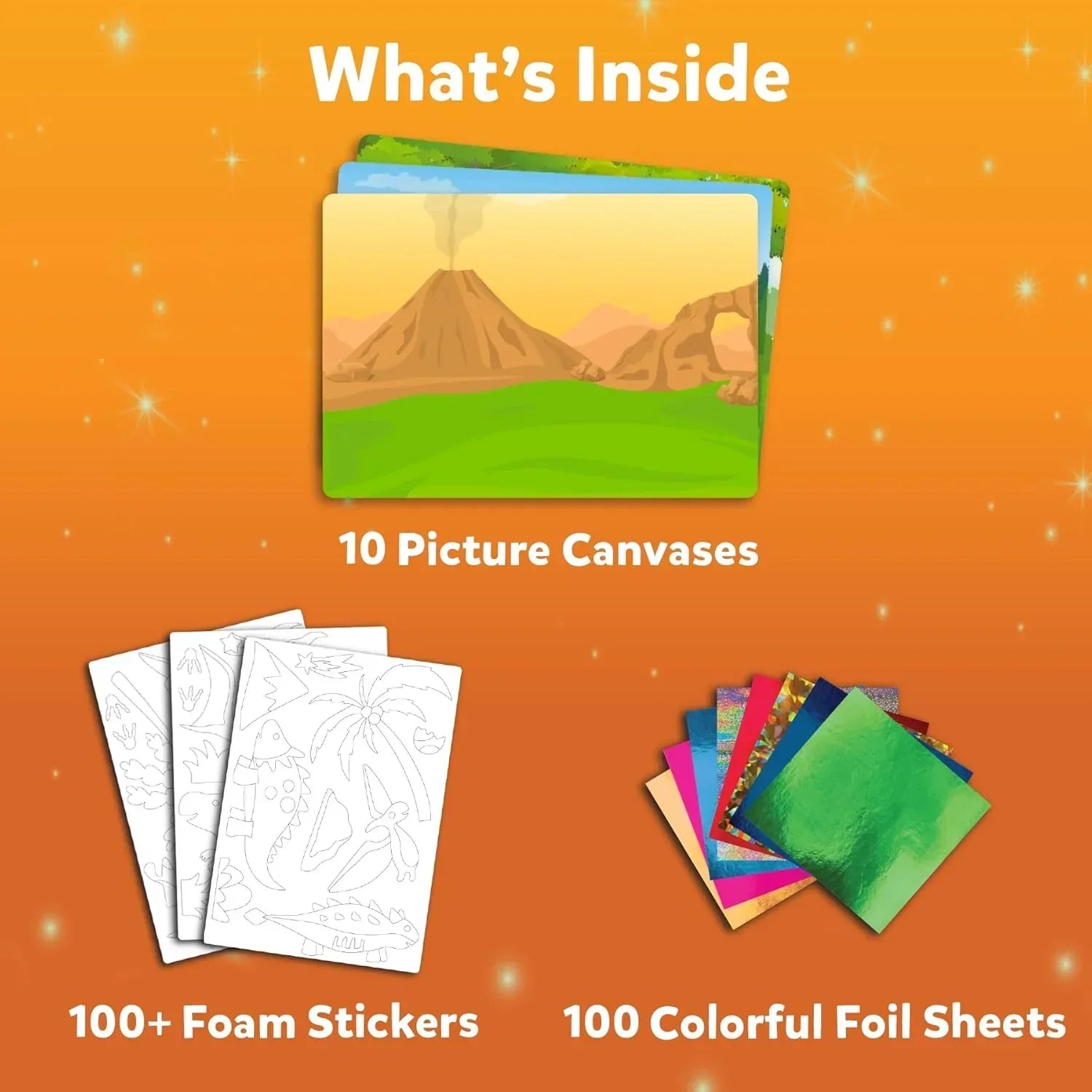 Skillmatics Art & Craft Activity - Foil Fun Dinosaurs, No Mess Art for Kids, Craft Kits & Supplies, DIY Creative Activity, Christmas Gifts for Boys & Girls Ages 4, 5, 6, 7, 8, 9, Travel Toys - Jaiman Toys