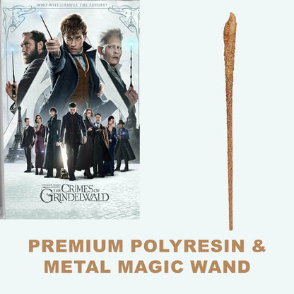 Classic Handcrafted Harry Potter Wand - 35 CM Wizard Stick Collectible & Cosplay Accessory: Hufflepuff Mascot's Wand (No LED) - Jaiman Toys