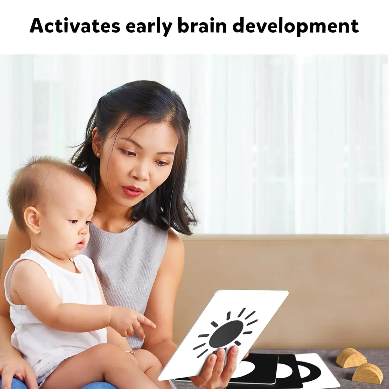 Skillmatics Large Flash Cards for Babies & Infants - High Contrast, Newborn Visual Stimulation & Sensory Development for 0 to 12 Months, 60 Pictures, Gifts, Travel Friendly - Jaiman Toys