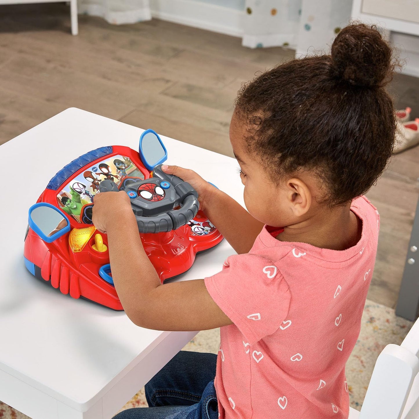 VTech Marvel Spidey and His Amazing Friends Spidey to the Rescue Driver | 2-in-1 Interactive Driving Toy with Steering Wheel, Lights, Sounds & 180+ Phrases