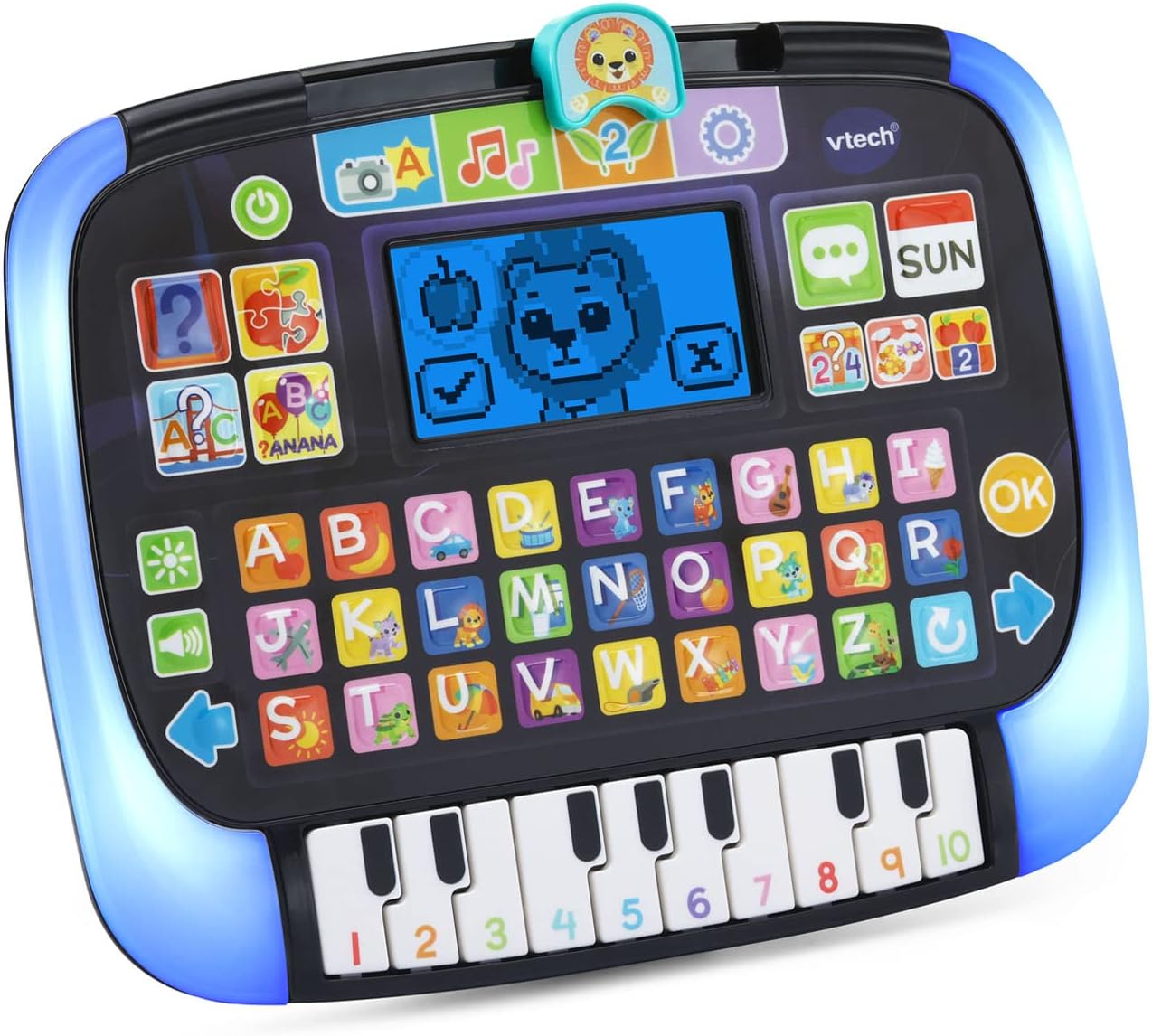 VTech Little Apps Light-Up Tablet | Interactive Educational Learning Tablet with Light-Up Screen, Piano Keys, ABC, Numbers, Music & Games for Kids