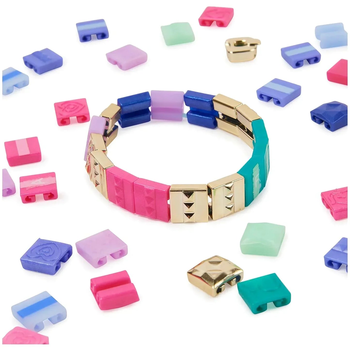 Cool Maker - POPSTYLE Bracelet Maker - Friendship Bracelet Making Kit - 1 Machine with Storage, 170 Beads and 22 Reusable Elastic Bands - Jaiman Toys