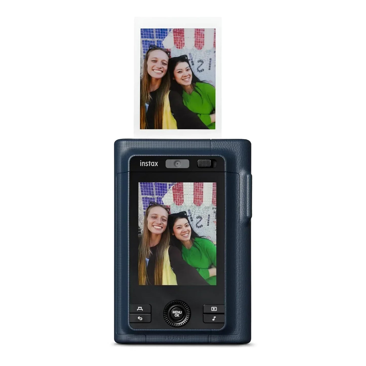 Fujifilm Instax Mini LiPlay+ Midnight Blue Hybrid Instant Camera with Bluetooth & Sound Capture