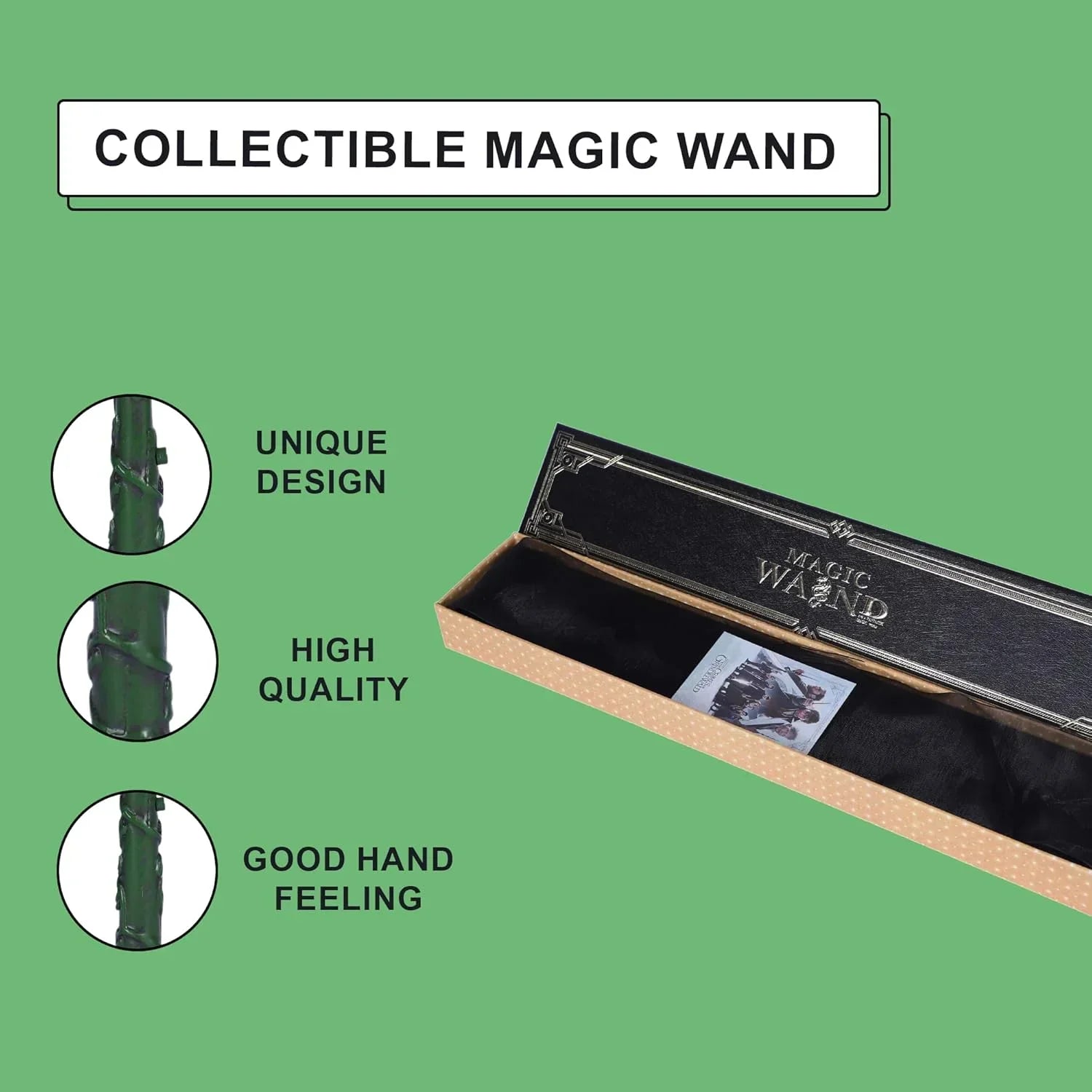 Classic Handcrafted Harry Potter Wand with LED – 35 cm Hermione Granger Wizard Stick for Collectibles & Cosplay - Jaiman Toys