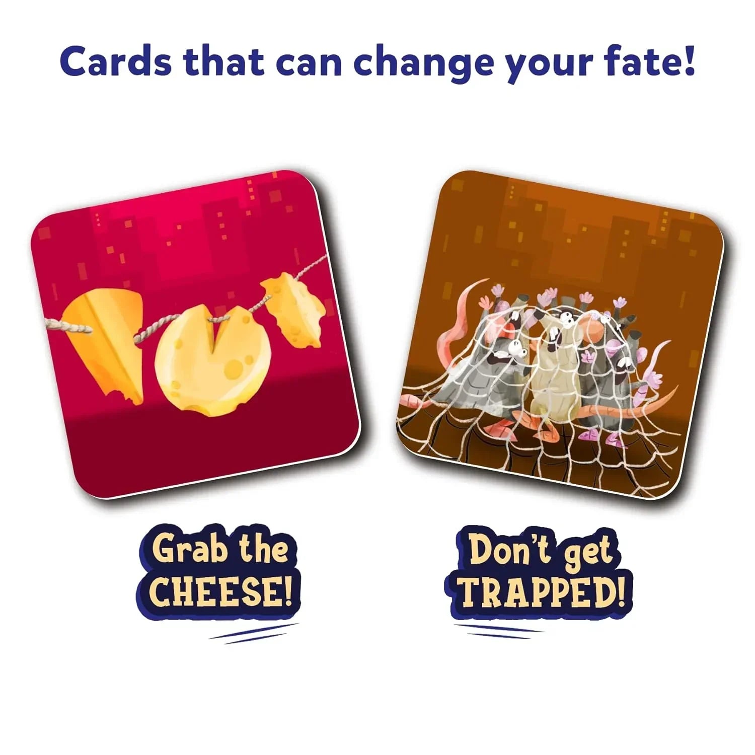 Skillmatics Card Game - Ratty Ruckus, Fun for Family Game Night, Perfect for Board Game Lovers, Gifts for Girls, Boys, Teens, Adults Ages 6, 7, 8, 9 and Up, Tic-Tac-Toe with a Twist - Jaiman Toys