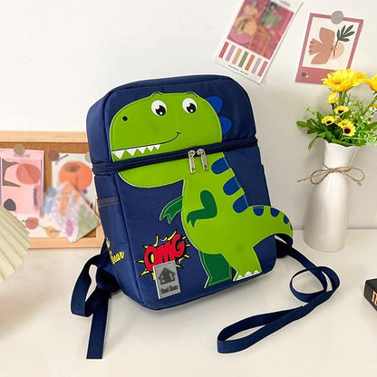 Dinosaur School Backpack 12 Inch – Kids Cute Cartoon Dino School Bag for Nursery & Preschool Children