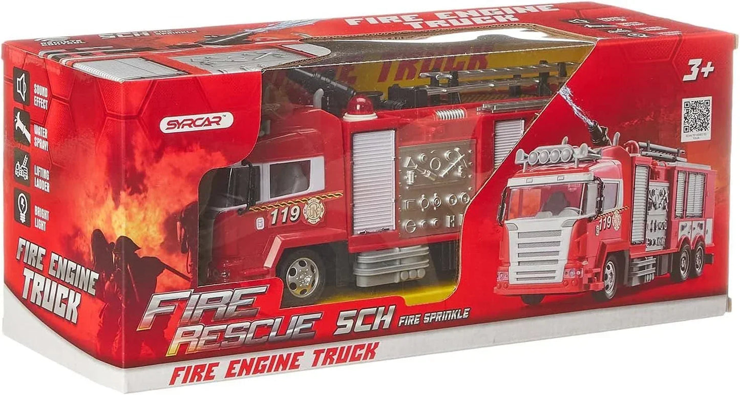 SYR Car 666-192NA Fire Rescue Truck with Remote Control for Kids, red - Jaiman Toys