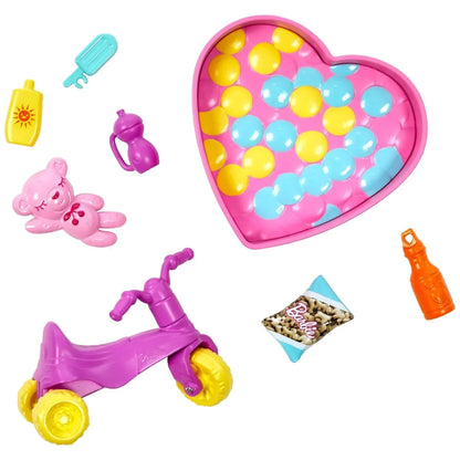 Barbie Skipper™ Babysitters Inc.™ Bounce House Playset with Skipper™ Babysitter Doll, Toddler Doll, Swing & Accessories, Toy for 3 Year Olds & Up - Jaiman Toys