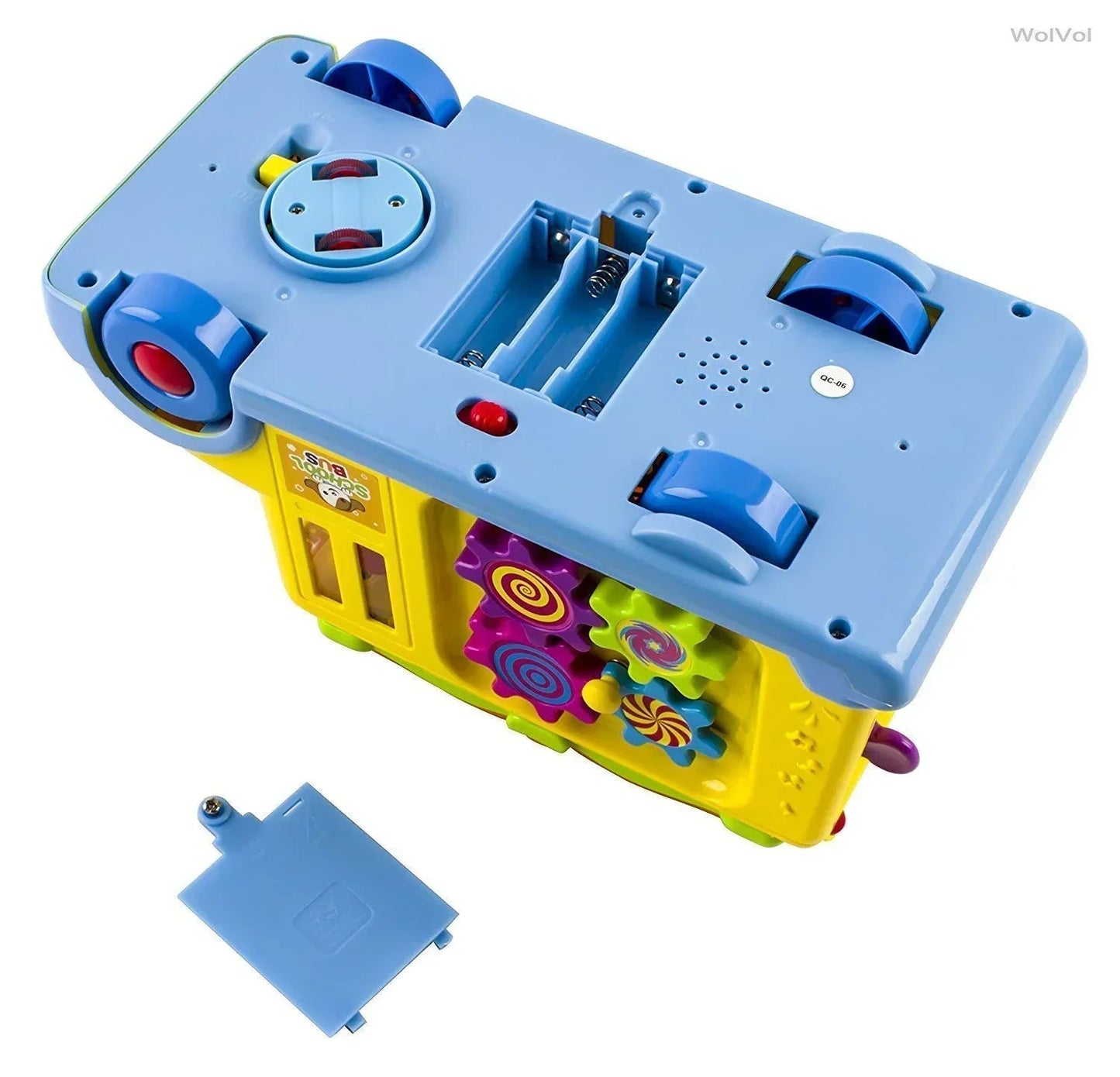 Intellectual School Bus Activity Toy Vehicle with Music, Sounds, and Lights (Multicolour) (Bus) - Jaiman Toys