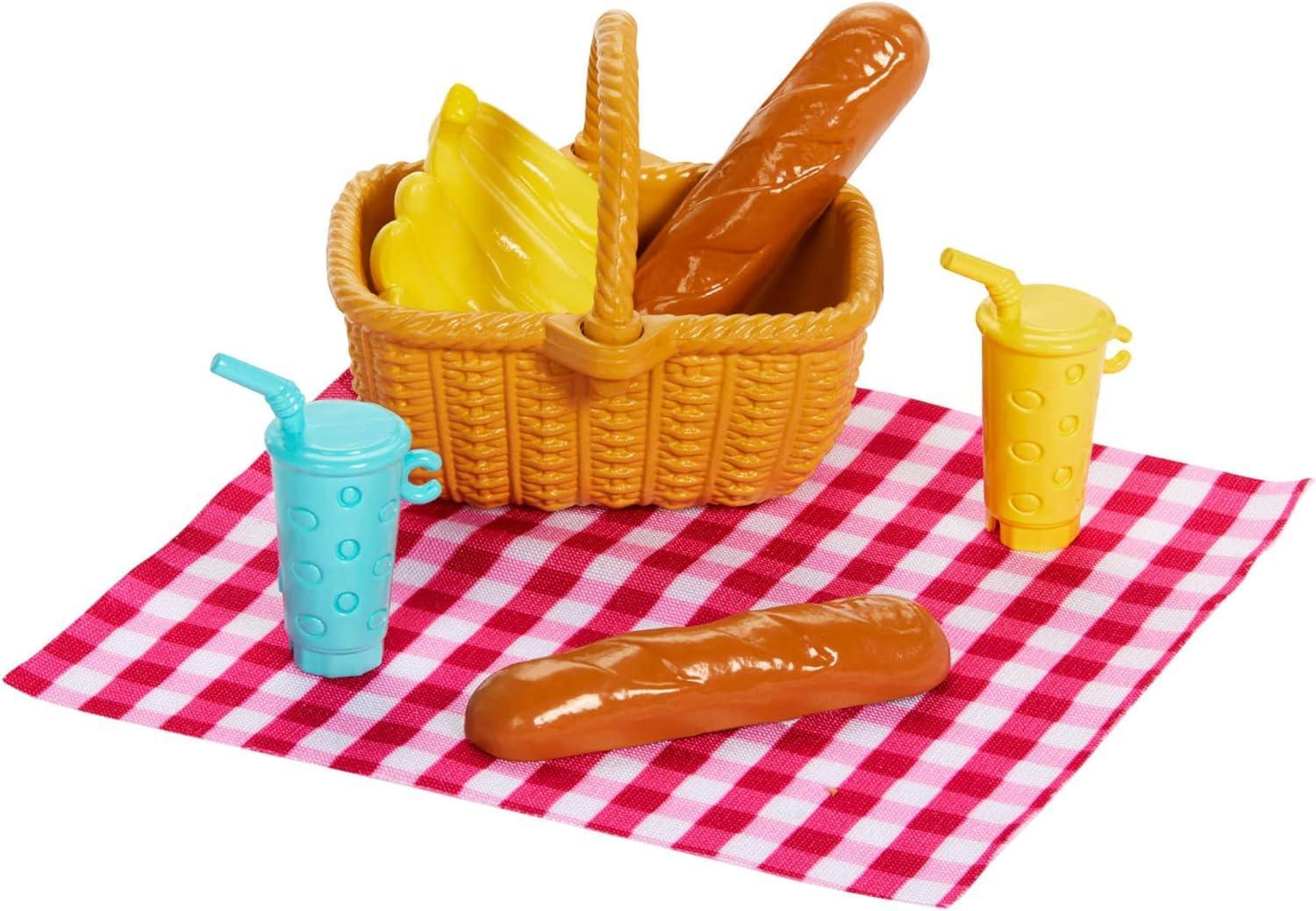 Barbie Family & Friends Dolls & Accessories Playset, Picnic-Themed Playset with Fashion & Small Dolls, Plus 9 Pieces Including Food, JBF43 - Jaiman Toys