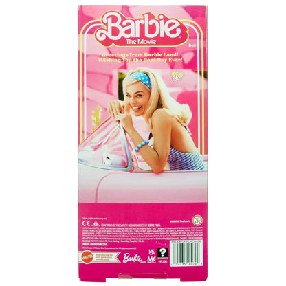 Barbie™ The Movie Doll Wearing Pink and White Gingham Dress with Daisy Chain Necklace - Jaiman Toys