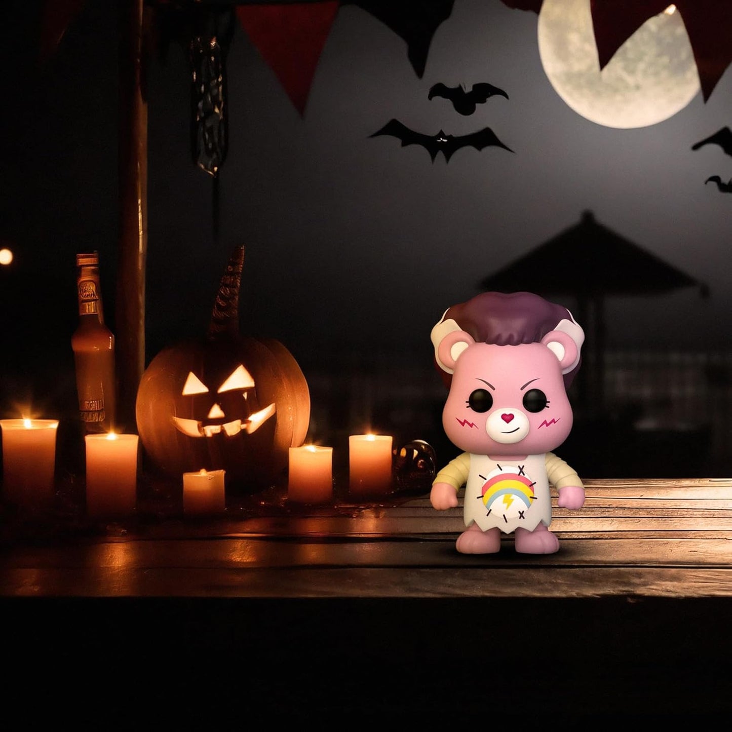 Funko Pop Movies Cheer Bear as Bride of Frankenstein #1626 Vinyl Figure – Care Bears x Universal Monsters Collectible with Window Display Box
