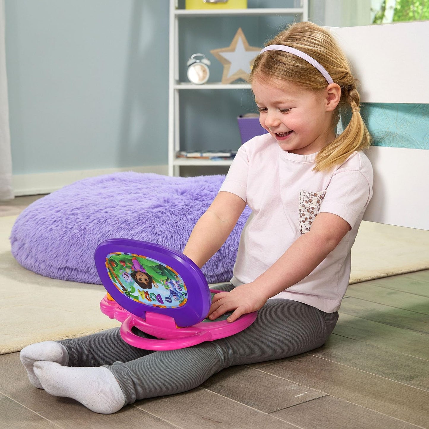 VTech Dora More to Explore Learning Laptop | Interactive Educational Laptop with Wireless Mouse, Letters, Numbers, Spelling & Learning Games for Kids