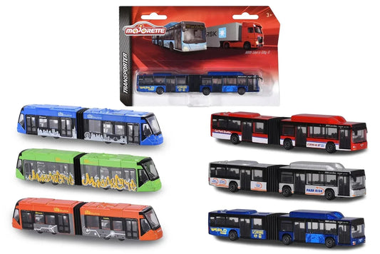 Majorette Man City Bus & Siemens Avenio Tram – Perfect for Young Collectors! - Jaiman Toys