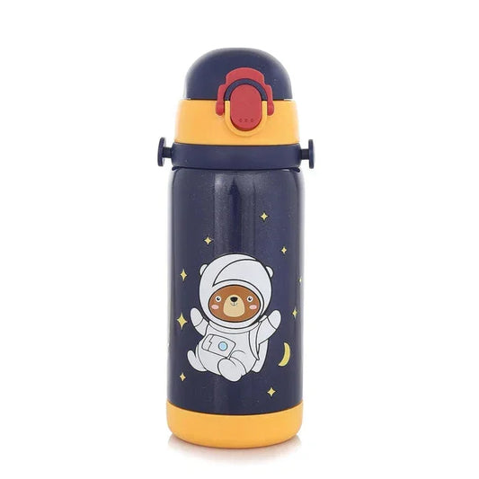 Cool DI GIBO Vacuum Insulated Water Bottle With Straw 450 ML (Blue) - Jaiman Toys