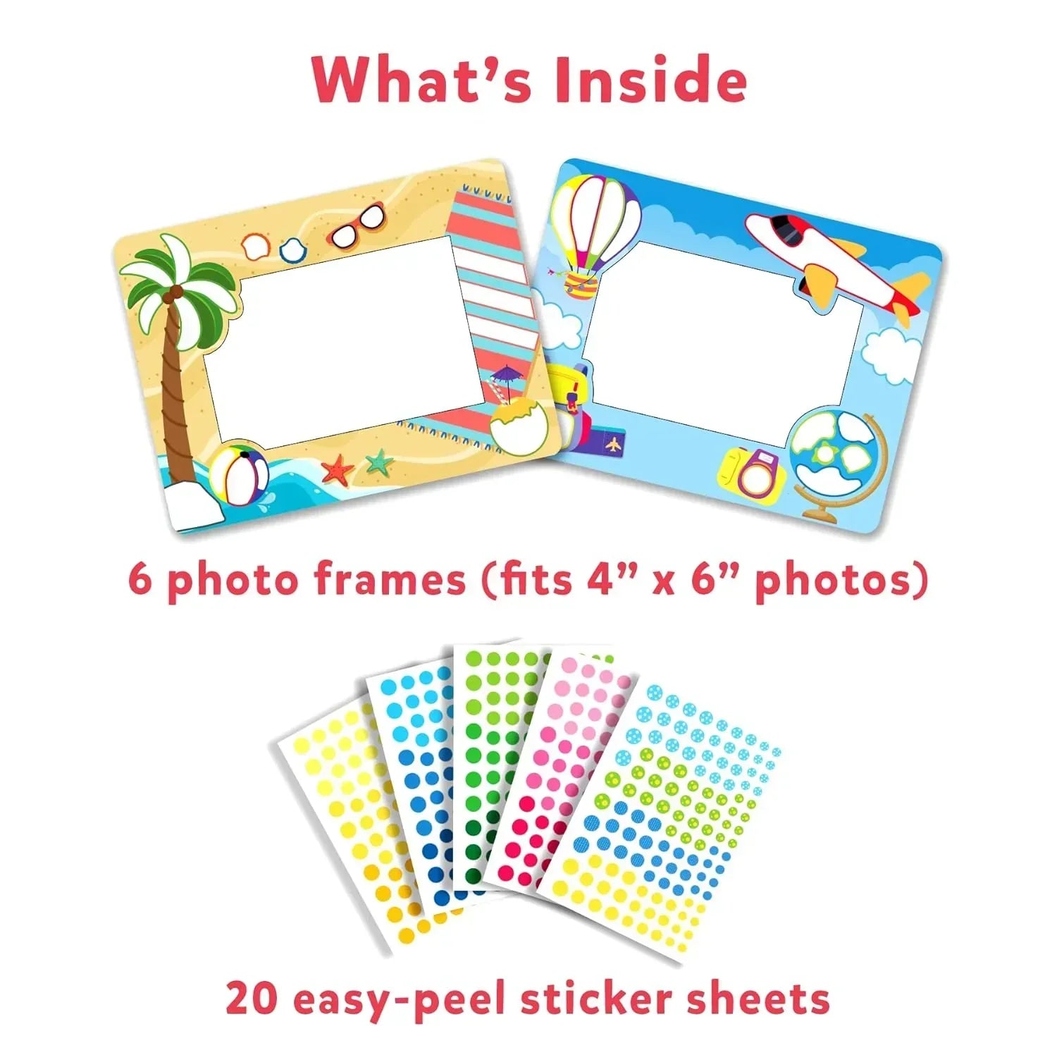 Skillmatics Art Activity - Dot It Photo Frames, Mess-free Sticker Art for Kids, Craft Kits, DIY Activity, Gifts for Boys & Girls Ages 3, 4, 5, 6, 7, Travel Toys for Toddlers - Jaiman Toys