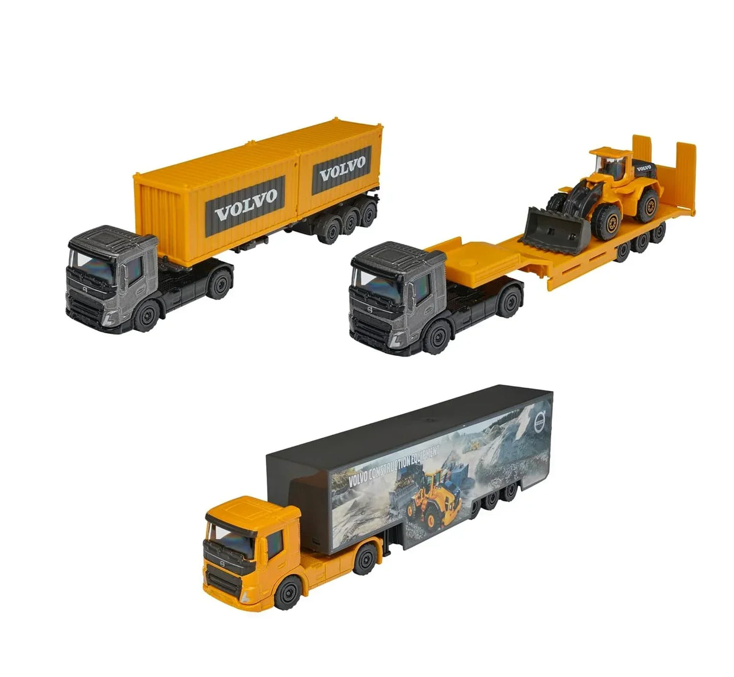 Majorette Construction Volvo Transporter Truck – FMX Low Bed Trailer Diecast Pack of 1 - Jaiman Toys