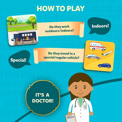 Skillmatics Card Game - Guess in 10 Junior Community Helpers for Kids, Boys, Girls, and Families Who Love Board Games and Educational Toys, Travel Friendly,... - Jaiman Toys