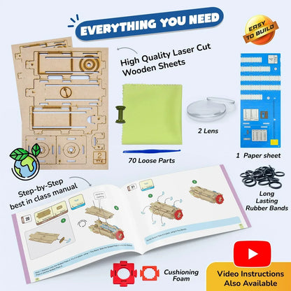 Smartivity Telescope Toy – STEM DIY Science Kit for Kids Aged 8-14 - Jaiman Toys