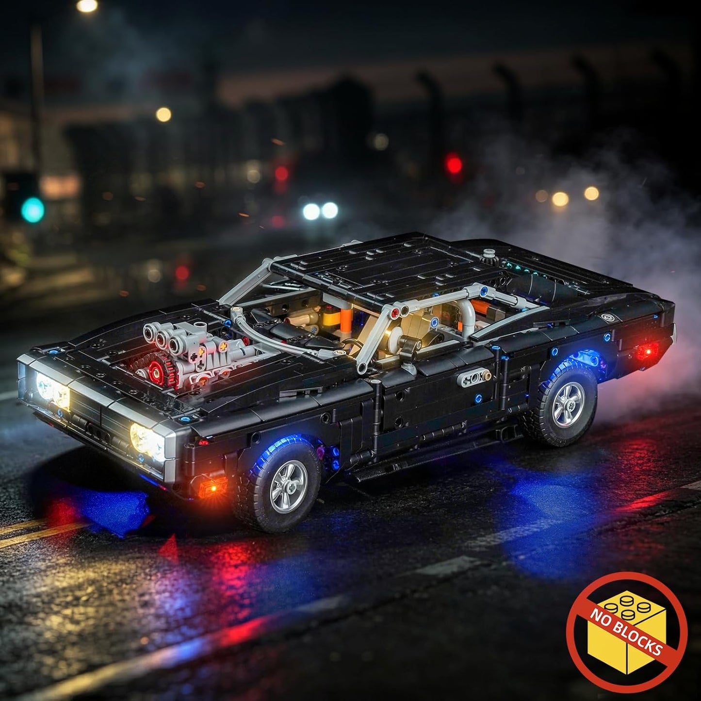 BrickBling LED Light Kit Compatible with Lego Technic Fast and Furious Dodge Charger R/T Car 42231