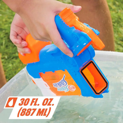 Nerf Super Soaker Flip Fill Water Blaster - 4 Spray Styles - Fast Fill - Large 890ml Water Tank - Pichkari for Outdoor Water Games, Branded Toy Pichkari for... - Jaiman Toys