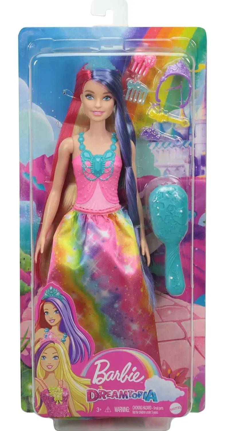 Barbie Dreamtopia Princess Doll 11.5-Inch | Two-Tone Fantasy Hair with Styling Accessories | Ages 3+