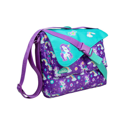 Smily Kiddos Unicorn Fancy Shoulder Bag for Kids – Purple Side Bag with Adjustable Strap