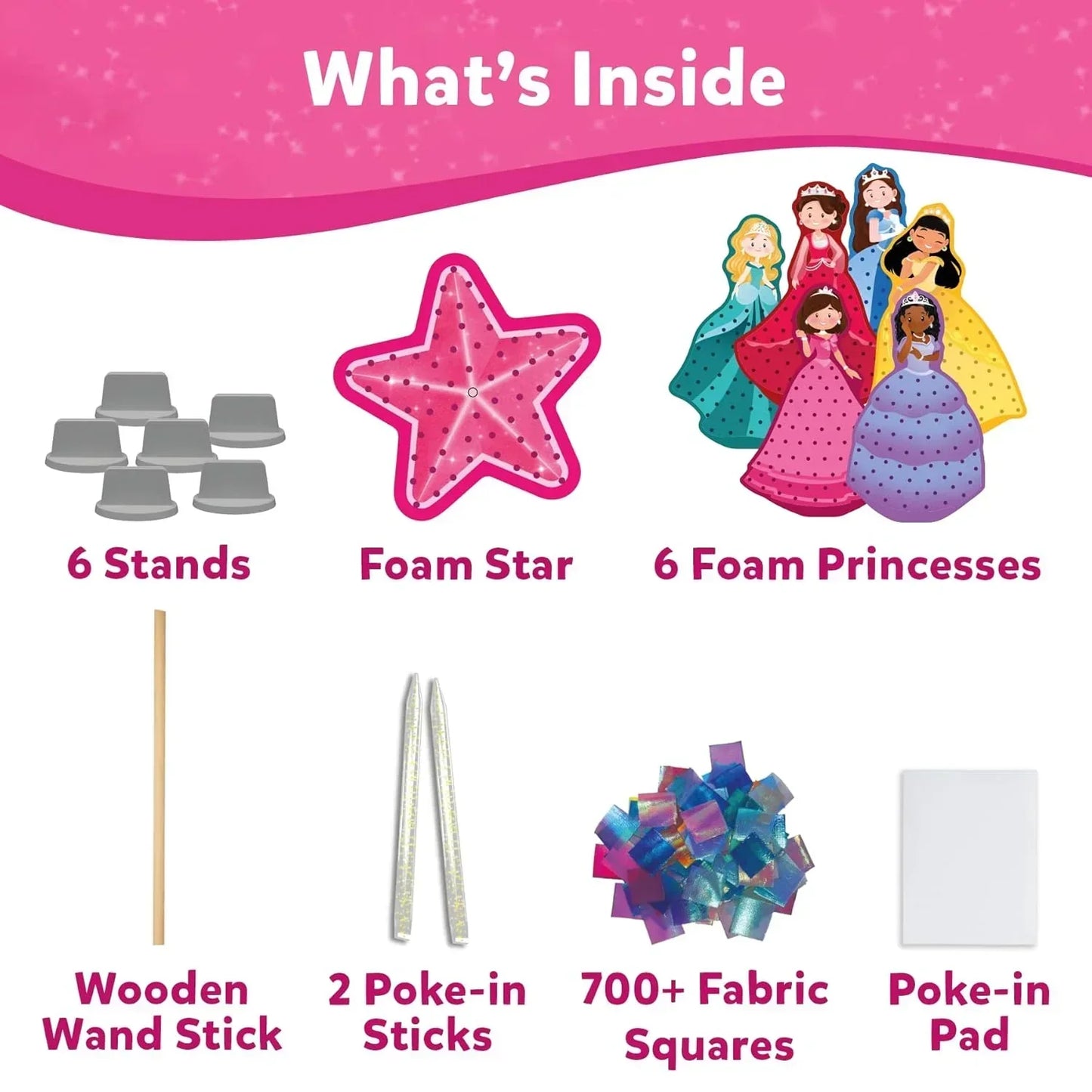 Skillmatics Art & Craft Activity - Poke-in Art Magical Princesses, Mess-Free Art for Kids, DIY Craft Kits, Creative Activity, Fine Motor Skills, Gifts for Girls & Boys Ages 4, 5, 6, 7, 8, 9 - Jaiman Toys