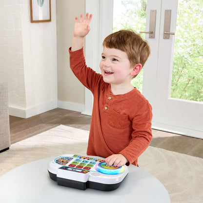 VTech Kidi Superstar Jr. DJ Mixer | Interactive Musical DJ Mixing Console with Light-Up Turntable, Piano Keys, Sound Effects & Recording | Educational Music Toy