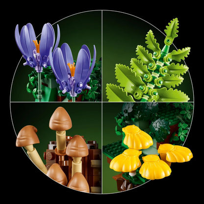 Lego 11505 Botanical Forest Mushroom Decorative Plants, Faux Green, Interior Decor, Fashionable Toy, Birthday, Present, Blocks, For Men and Women