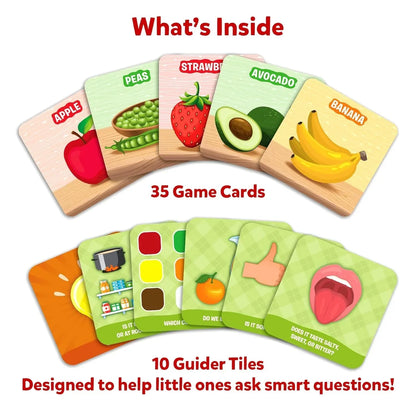 Skillmatics Card Game - Guess in 10 Junior Food We Eat for Kids, Boys, Girls, and Families Who Love Board Games and Educational Toys, Travel Friendly, Gifts for Ages 3, 4, 5, 6 - Jaiman Toys