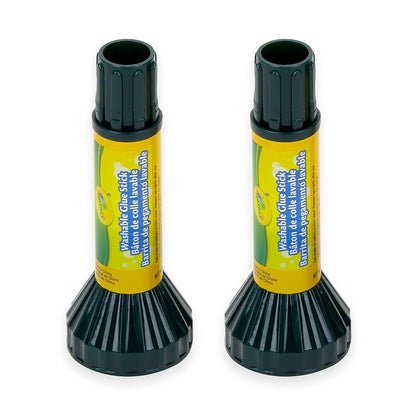 Crayola Washable Glue Sticks (Pack of 2) | Dries Clear, Non-Toxic, Smooth Application | Washable School Glue for Kids, Arts & Crafts, DIY Projects, Paper, Cardboard & Classroom Use