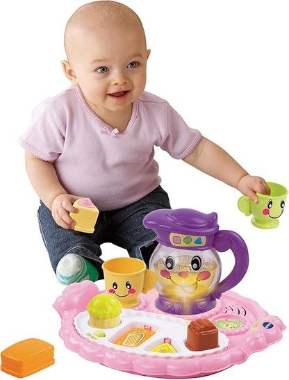 VTech Learn & Discover Pretty Party Playset | Interactive Tea Party Set with Lights, Sounds, Music & Learning Activities