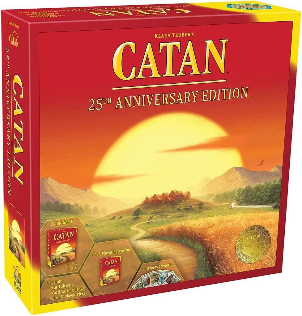 Catan 25th Anniversary Edition Board Game – Classic Strategy Game with Special Expansion & Extras - Jaiman Toys