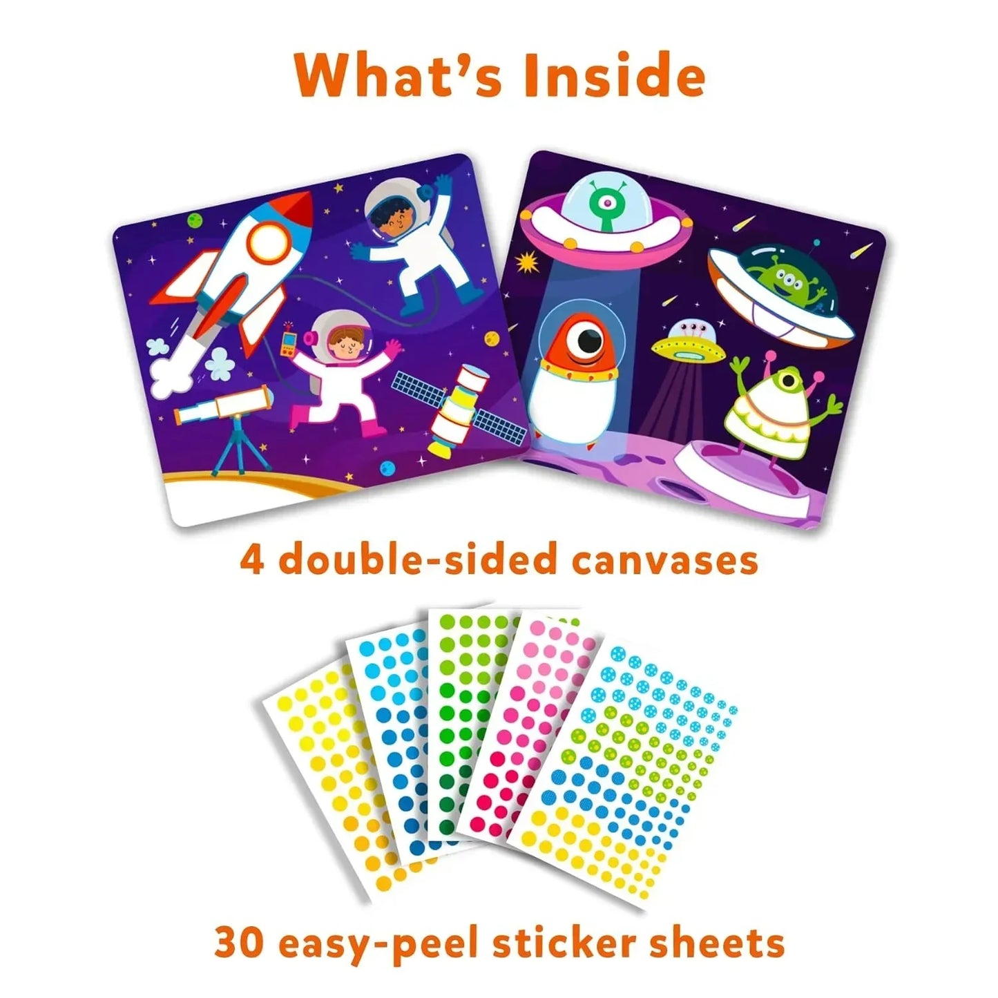 Skillmatics Art Activity - Dot It Space, No Mess Sticker Art for Kids, Craft Kits, DIY Activity, Gifts for Boys & Girls Ages 3, 4, 5, 6, 7, Travel Toys for Toddlers, Paper, Multicolor - Jaiman Toys