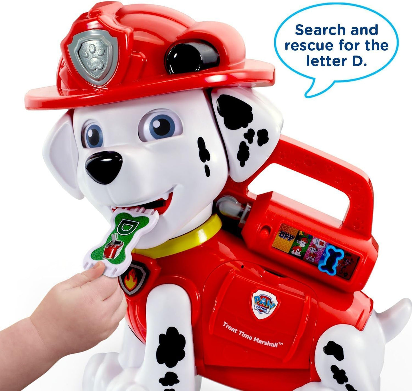 VTech PAW Patrol Treat Time Marshall | Interactive Learning Toy with Letter Treats, Sounds, Music & Educational Games for Toddlers