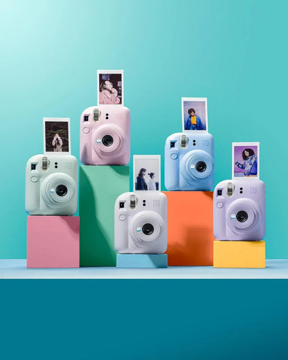 (Damaged Box)- Fujifilm Instax Mini 12 Instant Camera With Strap, 2× AA Batteries & User Manual- Mint Green