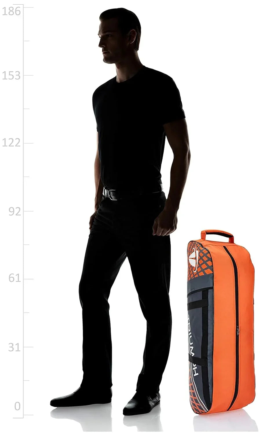 TRIUMPH KINGLY English Willow Professional Cricket KB-990 Wheel Bag Grey/Orange - Jaiman Toys