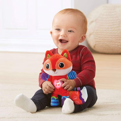 VTech Soothing Songs Fox, Red | Interactive Musical Plush Fox with Lights, Songs & Sensory Play for Babies