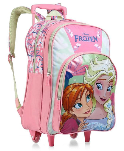 STRIDERS Frozen Elsa & Anna 16-Inch Trolley Backpack for School Perfect for 6 to 8 Years Kids - Jaiman Toys