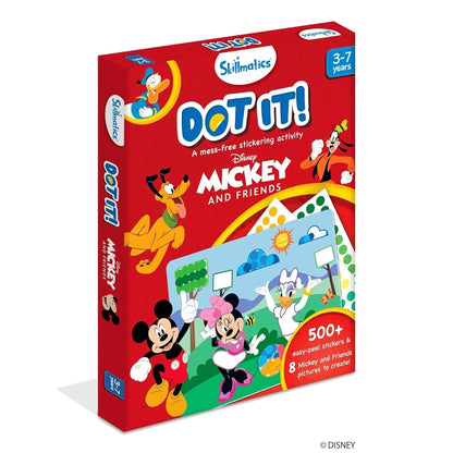 Skillmatics Art Activity-Dot It Mickey and Friends, Mess-Free Sticker Art for Kids, Craft Kits, DIY Activity, Gifts for Boys & Girls Ages 3, 4, 5, 6, 7, Travel Toys for Toddlers, Paper, Multicolor - Jaiman Toys